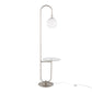 Trombone Contemporary/Glam Floor Lamp in Nickel Metal with Clear Glass Shelf By LumiSource | Floor Lamps | Modishstore - 6