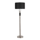 Trophy Industrial Floor Lamp in Nickel with Black Linen Shade By LumiSource | Floor Lamps | Modishstore - 8