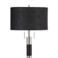 Trophy Industrial Floor Lamp in Nickel with Black Linen Shade By LumiSource | Floor Lamps | Modishstore - 2