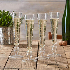 Kalalou Tall Recycled Champagne Flute - Set Of 6