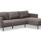 baxton studio riley retro mid century modern grey fabric upholstered right facing chaise sectional sofa | Modish Furniture Store-3
