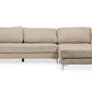 Baxton Studio Agnew Contemporary Light Beige Microfiber Right Facing Sectional Sofa | Sofas | Modishstore - 3