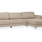 Baxton Studio Agnew Contemporary Light Beige Microfiber Right Facing Sectional Sofa | Sofas | Modishstore - 2