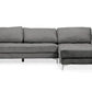 Baxton Studio Agnew Contemporary Light Beige Microfiber Right Facing Sectional Sofa | Sofas | Modishstore - 6