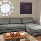 Baxton Studio Agnew Contemporary Light Beige Microfiber Right Facing Sectional Sofa | Sofas | Modishstore - 4