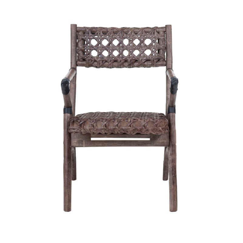 Sahara Rattan Arm Chair - Grey Wash by Jeffan | Armchairs | Modishstore - 2