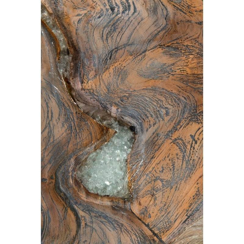 Uptown icy wood coffee table with stainless steel by Jeffan | Coffee Tables | Modishstore - 4