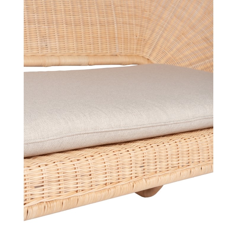 Hyland 72" Settee, Rattan/Iron by Jeffan | Outdoor Sofas, Loveseats & Sectionals | Modishstore - 5