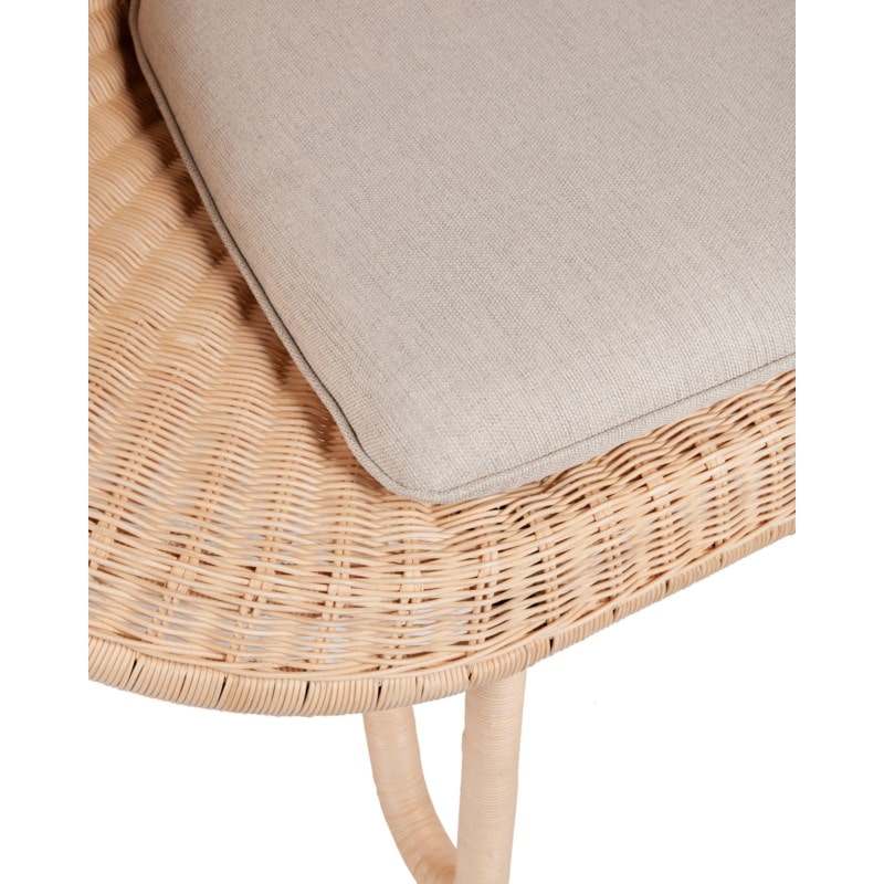 Hyland 72" Settee, Rattan/Iron by Jeffan | Outdoor Sofas, Loveseats & Sectionals | Modishstore - 8