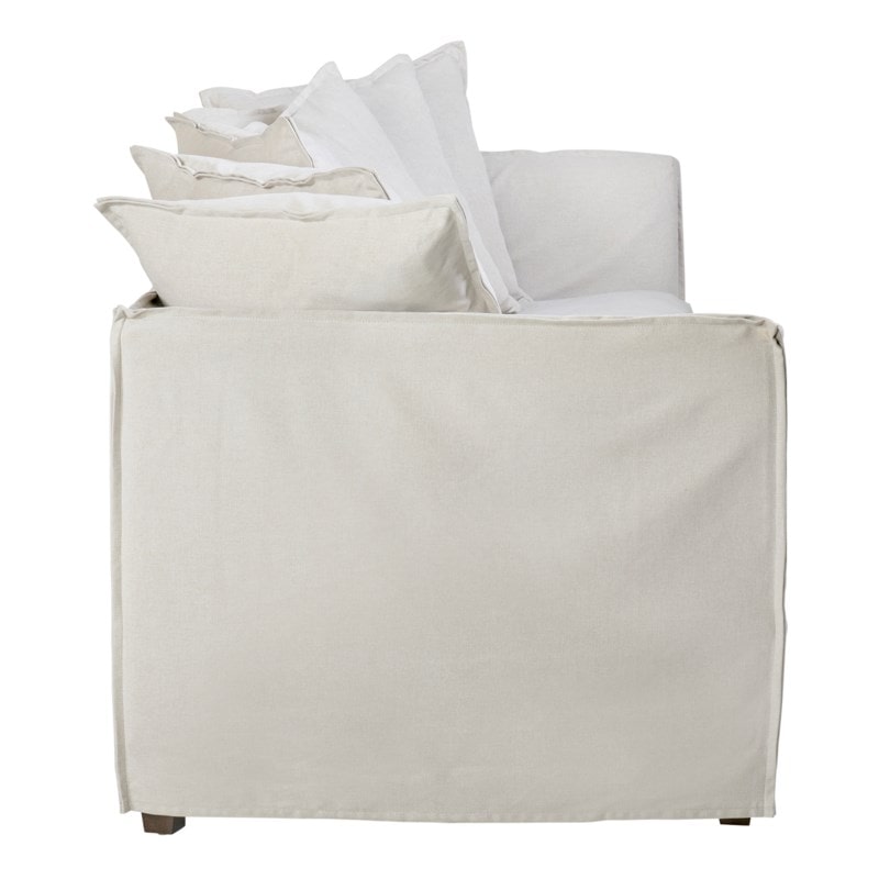 Amelia 84" Slipcovered Fabric Polyester Sofa Fabric by Jeffan | Sofas | Modishstore - 2