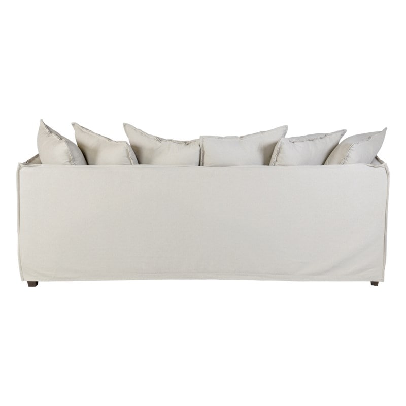 Amelia 84" Slipcovered Fabric Polyester Sofa Fabric by Jeffan | Sofas | Modishstore - 3