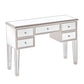 5 Drawer Wooden Console Table With Mirror Inserts, Silver And Gray  By Benzara | Console Tables |  Modishstore  - 3
