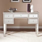 5 Drawer Wooden Console Table With Mirror Inserts, Silver And Gray  By Benzara | Console Tables |  Modishstore  - 2