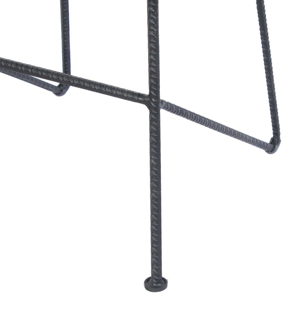 Mango Wood Saddle Seat Bar Stool With Iron Rod Legs, Brown And Black By Benzara | Bar Stools |  Modishstore  - 10