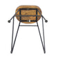 Mango Wood Saddle Seat Bar Stool With Iron Rod Legs, Brown And Black By Benzara | Bar Stools |  Modishstore  - 4