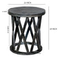 22 Inch Farmhouse Style Round Wooden End Table With Airy Design Base, Dark Gray By Benzara | Side Tables |  Modishstore  - 8