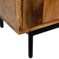 55 Inch Mango Wood Tv Stand With 2 Open Compartments, Brown And Black By Benzara | Cabinets |  Modishstore  - 6