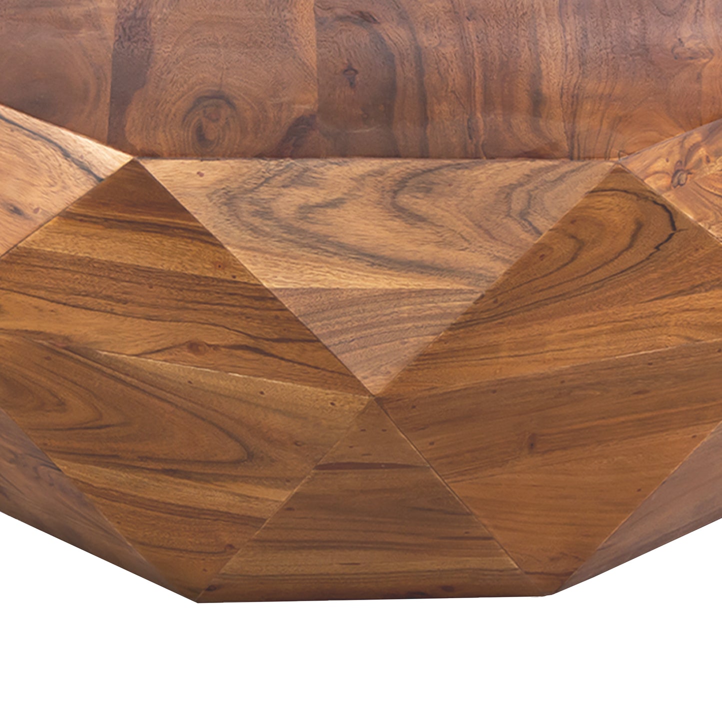 Diamond Shape Acacia Wood Coffee Table With Smooth Top, Dark Brown By Benzara | Coffee Tables |  Modishstore  - 5