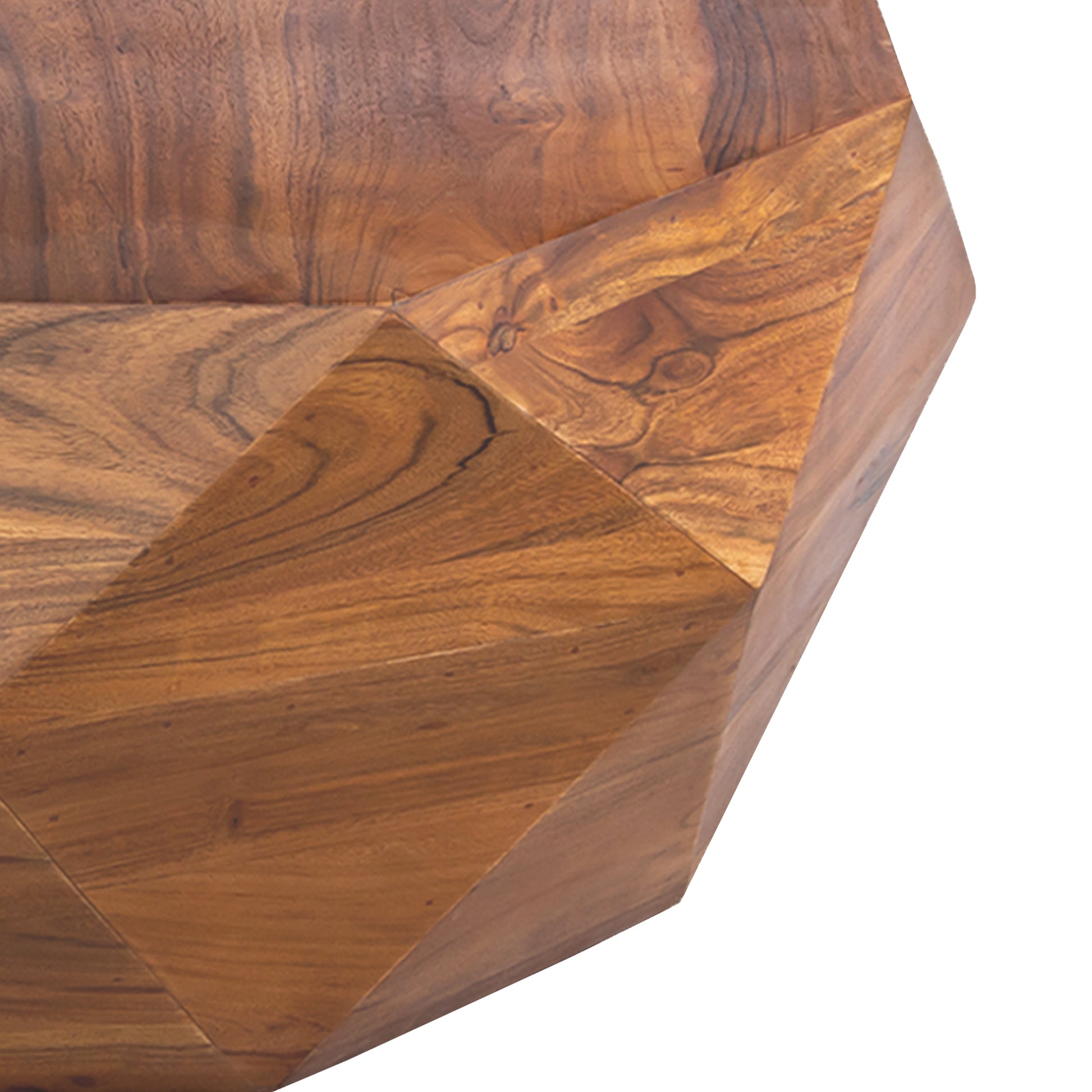 Diamond Shape Acacia Wood Coffee Table With Smooth Top, Dark Brown By Benzara | Coffee Tables |  Modishstore  - 6