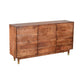 Handcrafted Wooden Sideboard With Shutter Design Door Storage, Rustic Brown By Benzara | Sideboards |  Modishstore  - 7