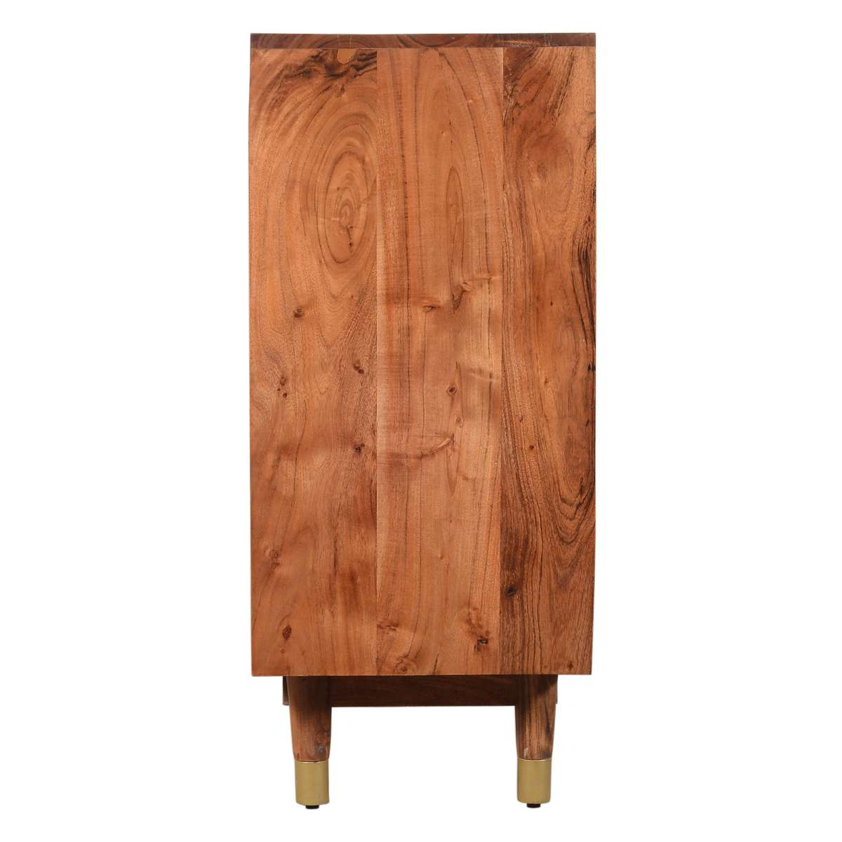Handcrafted Wooden Sideboard With Shutter Design Door Storage, Rustic Brown By Benzara | Sideboards |  Modishstore  - 5