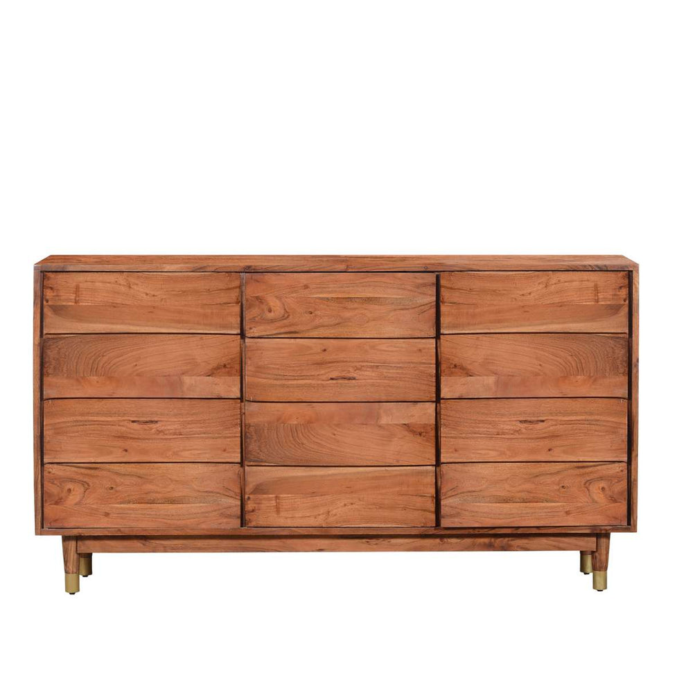 Handcrafted Wooden Sideboard With Shutter Design Door Storage, Rustic Brown By Benzara | Sideboards |  Modishstore  - 4