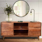 Handcrafted Wooden Tv Console With Live Edge Shutter Door Cabinets, Brown By Benzara | Cabinets |  Modishstore 