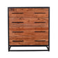 Handmade Dresser With Live Edge Design 4 Drawers, Brown And Black By Benzara | Dressers |  Modishstore  - 5