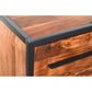 Handmade Dresser With Live Edge Design 4 Drawers, Brown And Black By Benzara | Dressers |  Modishstore  - 4