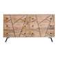 6 Drawer Industrial Wooden Storage Drawers Dresser With Metal Legs. Brown And Black By Benzara | Dressers |  Modishstore  - 10