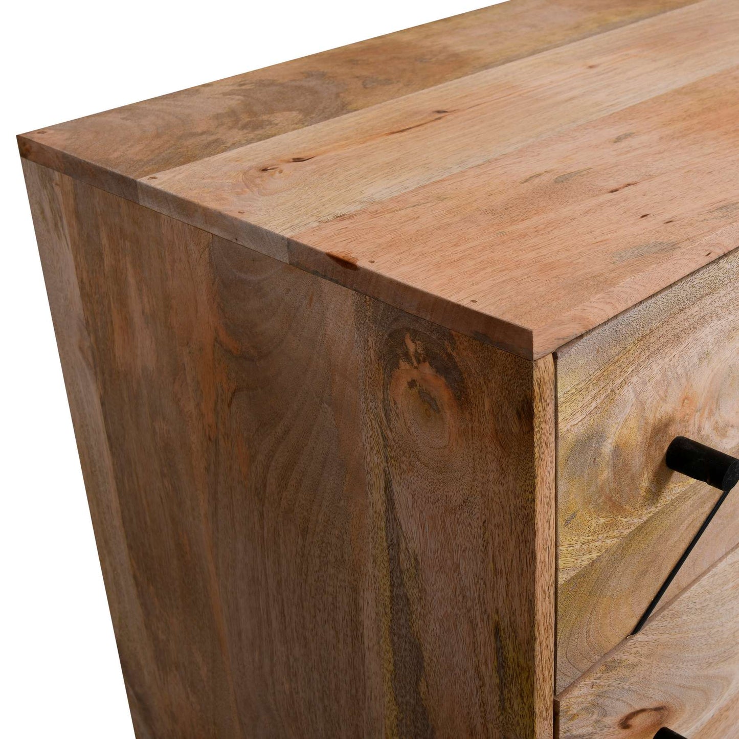 6 Drawer Industrial Wooden Storage Drawers Dresser With Metal Legs. Brown And Black By Benzara | Dressers |  Modishstore  - 6