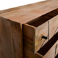 6 Drawer Industrial Wooden Storage Drawers Dresser With Metal Legs. Brown And Black By Benzara | Dressers |  Modishstore  - 3
