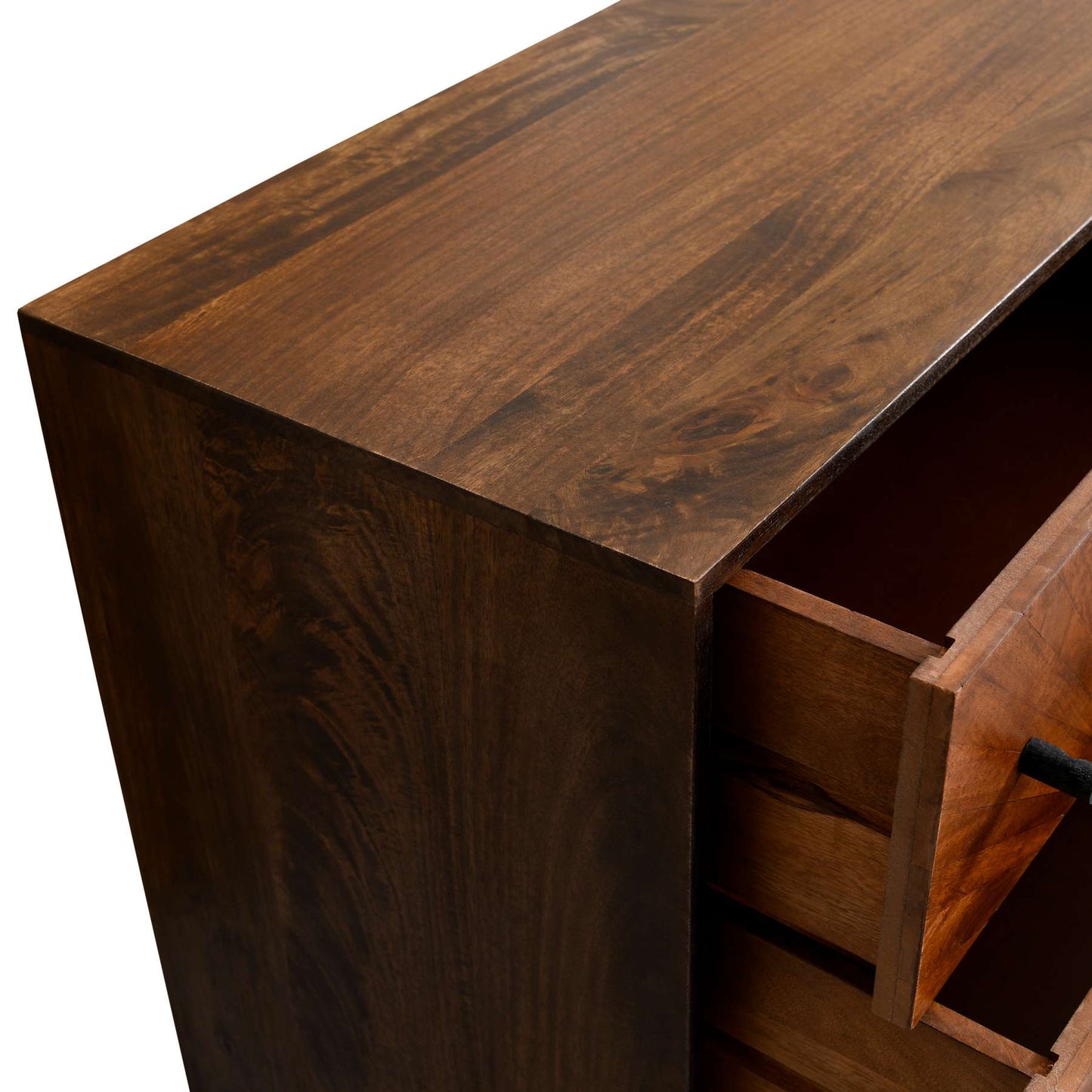 6 Drawer Mid Century Modern Storage Wooden Drawers Dresser , Brown By Benzara | Dressers |  Modishstore  - 4