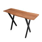 30 Inch Industrial Wooden Console Sofa Entryway Table With X Base & Metal Legs, Brown And Black By Benzara |  |  Modishstore  - 5