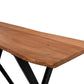 30 Inch Industrial Wooden Console Sofa Entryway Table With X Base & Metal Legs, Brown And Black By Benzara |  |  Modishstore  - 4