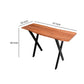 30 Inch Industrial Wooden Console Sofa Entryway Table With X Base & Metal Legs, Brown And Black By Benzara |  |  Modishstore  - 3