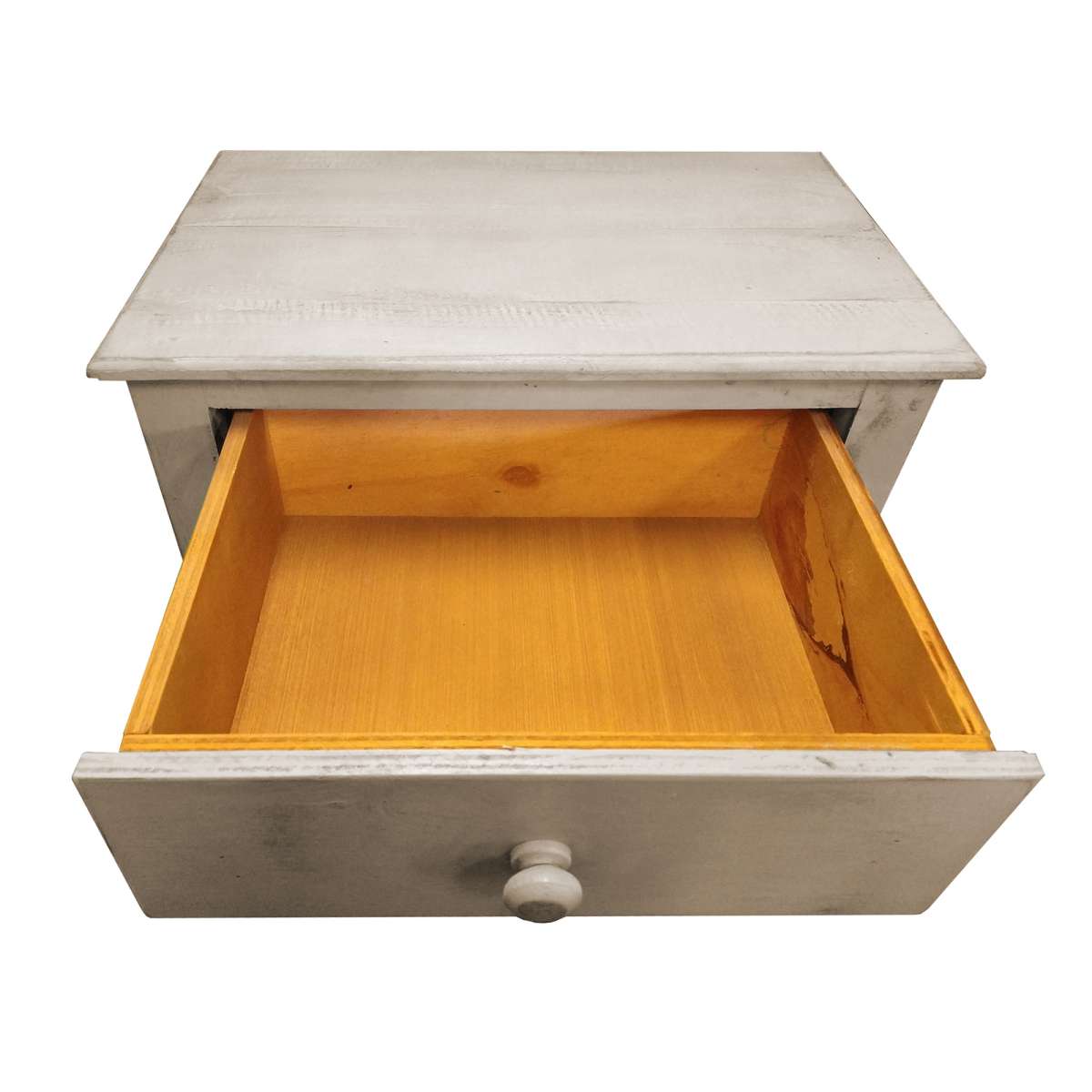 24 Inch Wooden 1 Drawer Sideend Table With Cross Sides And Open Bottom Shelf, White By Benzara | Side Tables |  Modishstore  - 4