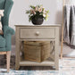 24 Inch Wooden 1 Drawer Sideend Table With Cross Sides And Open Bottom Shelf, White By Benzara | Side Tables |  Modishstore 