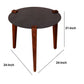 20 Inches Round Metal Top Side End Table With Tapered Legs, Brown And Black By Benzara | End Tables |  Modishstore  - 2