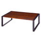 48 Inches Wooden Top Industrial Coffee Table With Metal Sled Base, Brown And Black By Benzara | Coffee Tables |  Modishstore  - 2