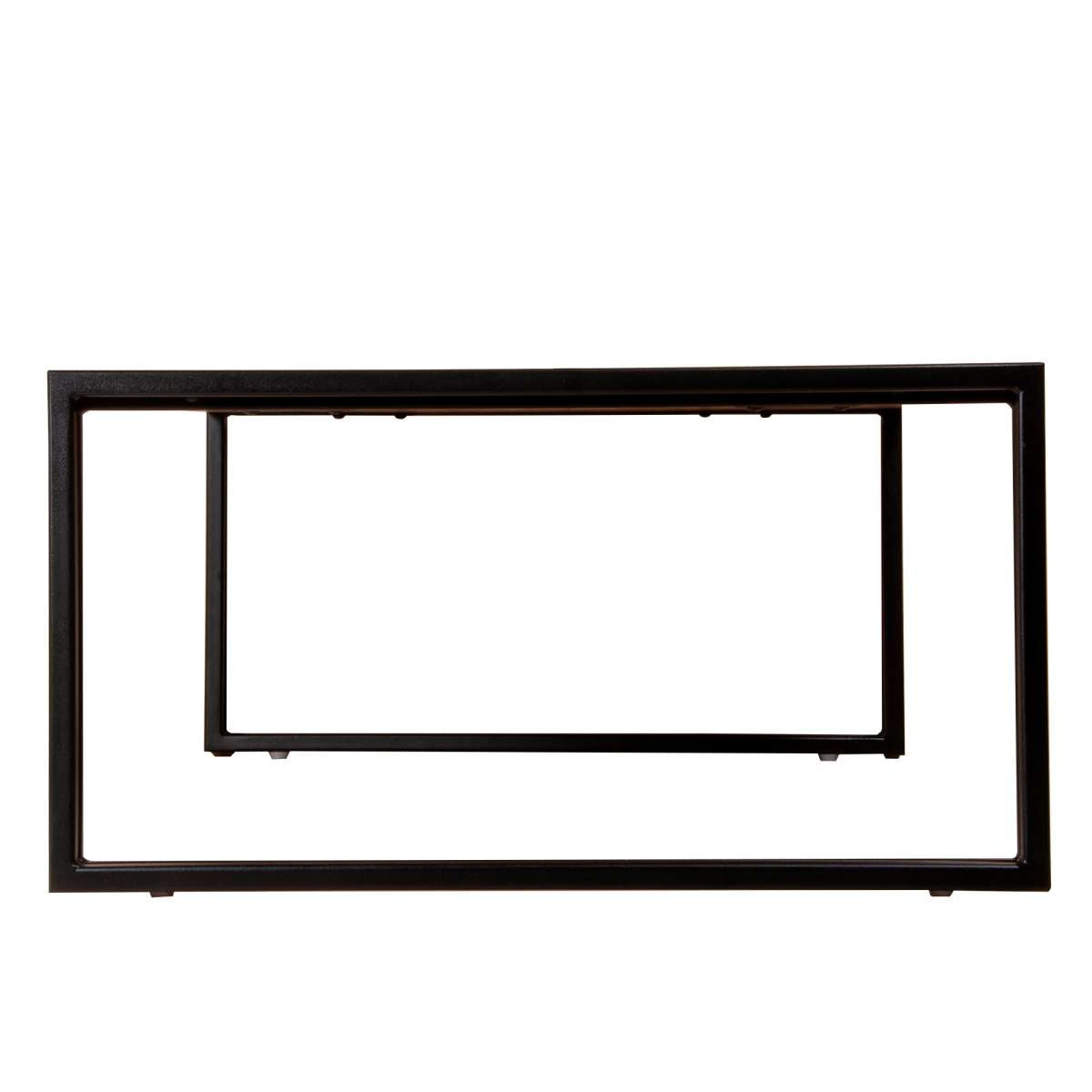 48 Inches Wooden Top Industrial Coffee Table With Metal Sled Base, Brown And Black By Benzara | Coffee Tables |  Modishstore  - 6