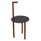 29 Inches Round Metal Top End Table With Inbuilt Wooden Pole, Brown And Black By Benzara | End Tables |  Modishstore  - 10