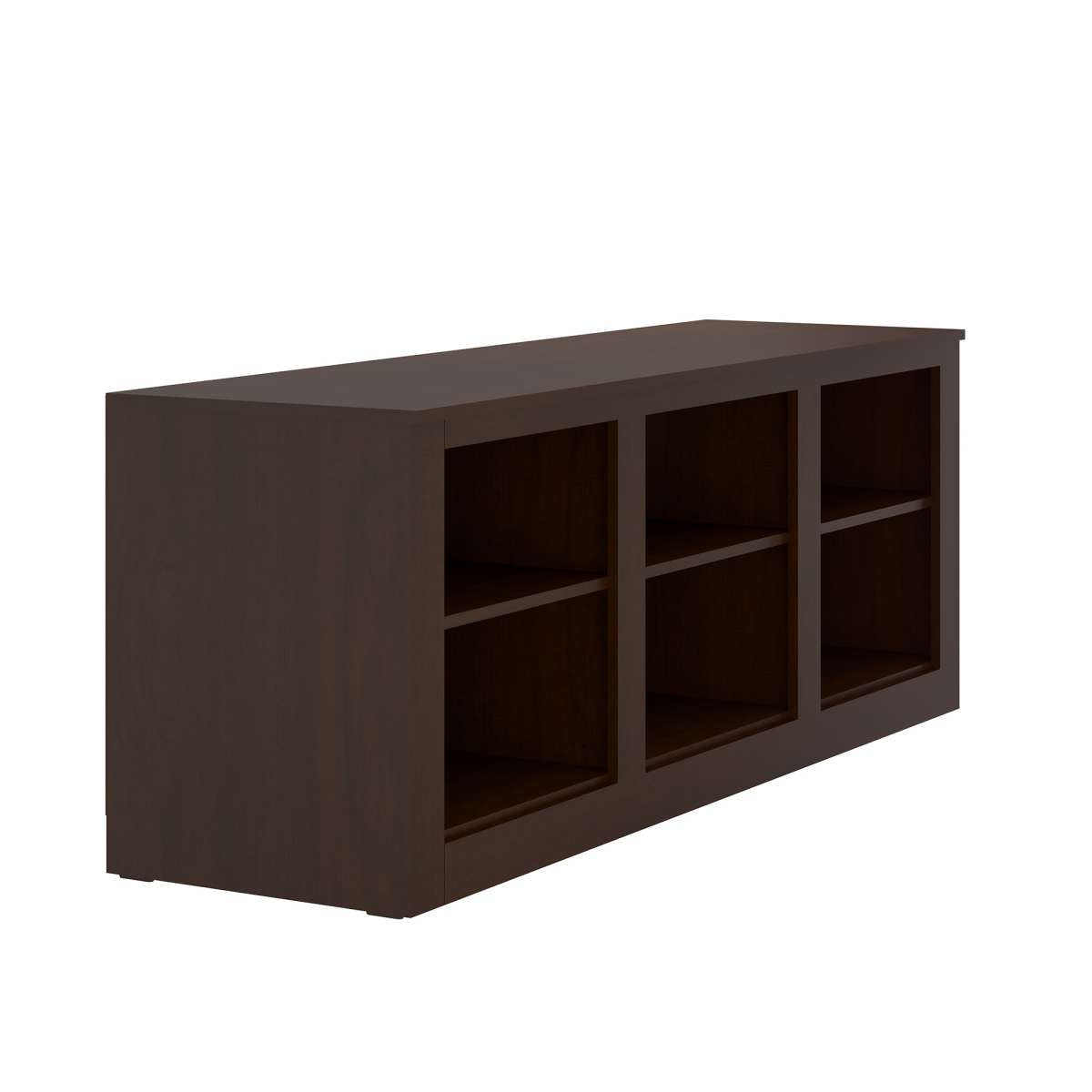 59 Inch Rectangular Tv Stand With 6 Open Compartments, Tobacco Brown By Benzara | TV Stands |  Modishstore  - 5