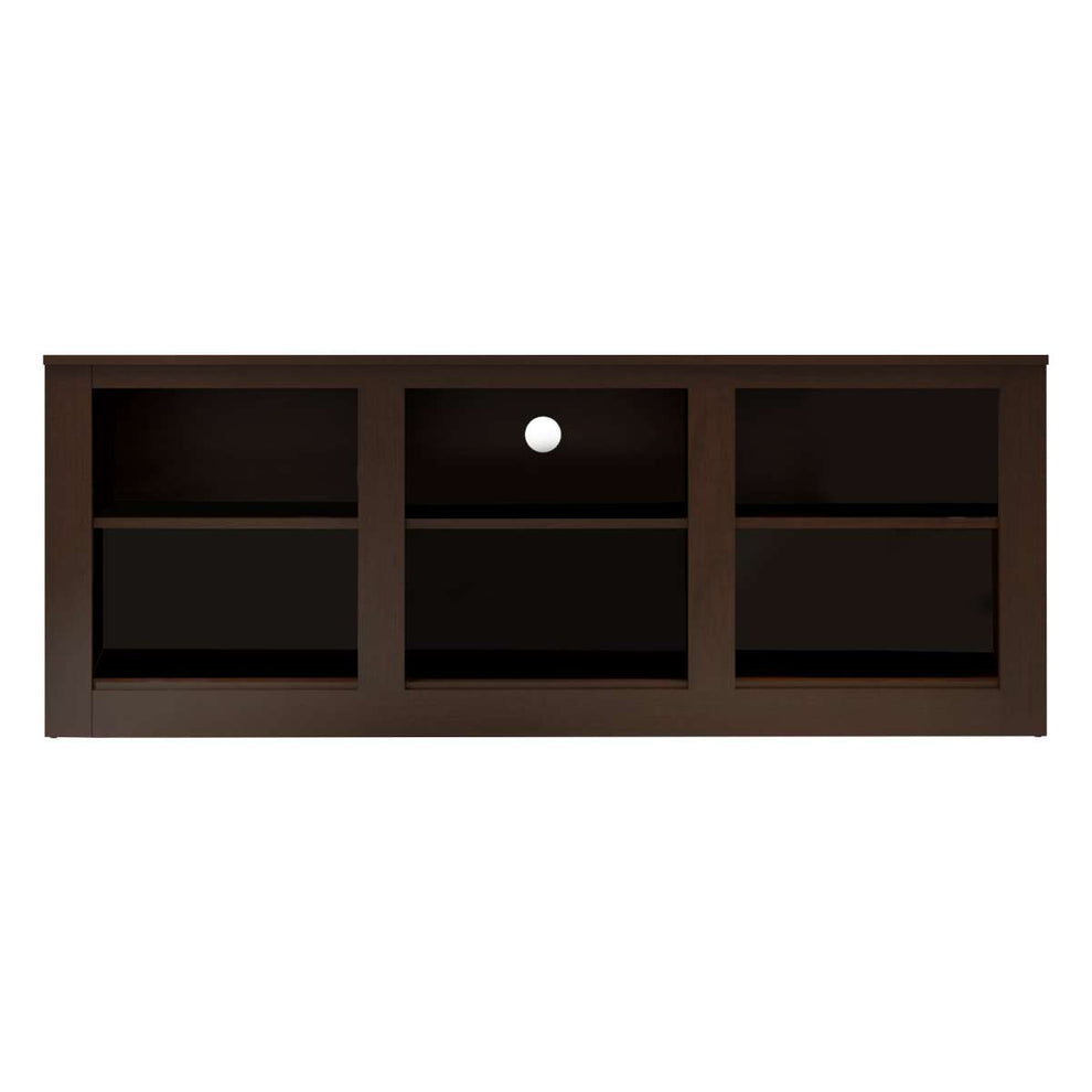 59 Inch Rectangular Tv Stand With 6 Open Compartments, Tobacco Brown By Benzara | TV Stands |  Modishstore  - 4