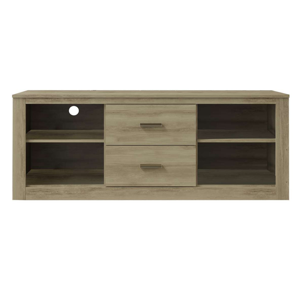 59 Inch Wooden Tv Stand With 2 Drawers And 4 Open Compartments, Oak Brown By Benzara | TV Stands |  Modishstore  - 6