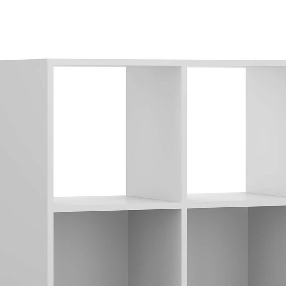 Multipurpose Storage Shelf With 4 Open Compartments, White And Chrome By Benzara | Shelves & Shelving Units |  Modishstore  - 3