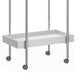 Storage Cart With 2 Tier Design And Metal Frame, White And Chrome By Benzara | Bar Carts |  Modishstore  - 4