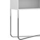 Wooden Console Table With 2 Open Compartments And Metal Frame, White And Chrome By Benzara | Console Tables |  Modishstore  - 6