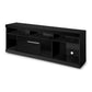 71 Inch Wooden Tv Stand With Open Compartments And Sliding Door, Black By Benzara | TV Stands |  Modishstore  - 4