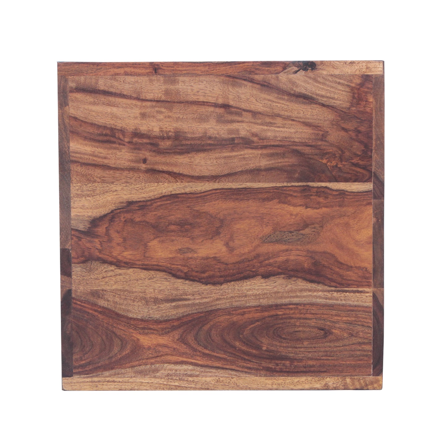 Cube Shape Rosewood Side Table With Cutout Bottom, Brown  By Benzara | Side Tables |  Modishstore  - 3